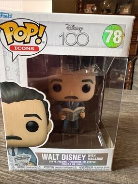 Funko Pop! Icons Disney Walt Disney Figure in Brown, Black & Blue